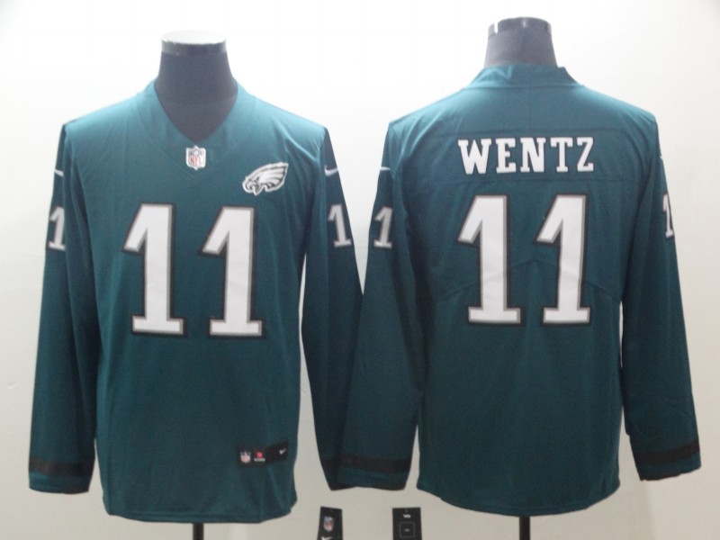 Men's Philadelphia Eagles Carson Wentz #11 Midnight Green Team Jersey